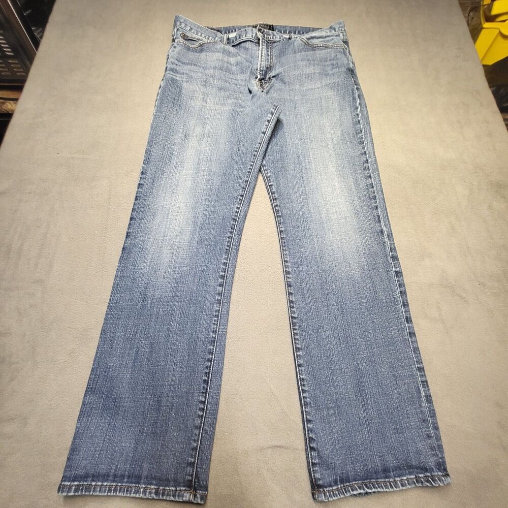 Lucky Brand Jeans Men's 37x31 Blue 361 Vintage Straight Leg Denim Distressed